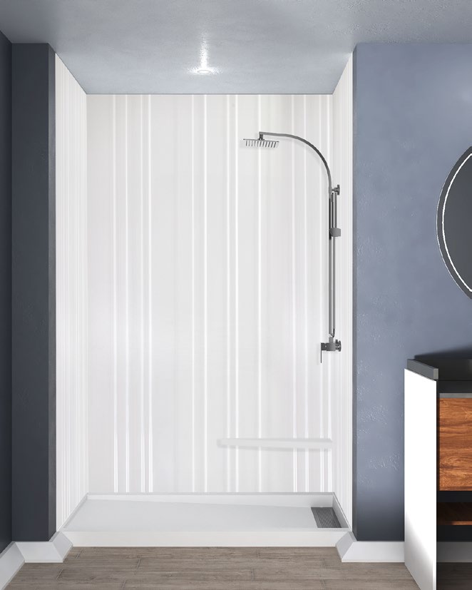 Accent wall shower