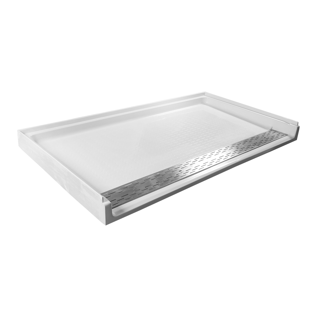 ADA Roll-In Shower pan - One Piece 63x33 - Front Trench Drain